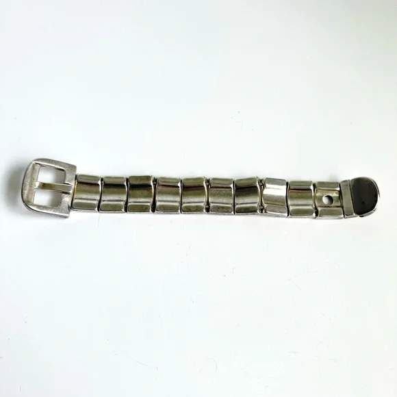UNO de 50 Bracelet Sterling Silver Plated Belt Buckle Link Stretch Bracelet 6.75